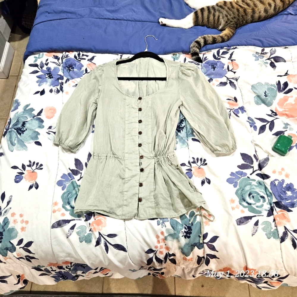 Silk button-down